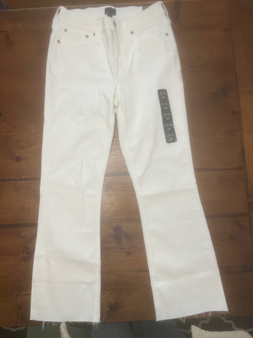 J. Crew White Flare Jeans — High-Rise Wide Leg